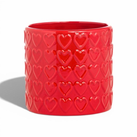 VASO CERAMICA CM.13.5 ROSSO